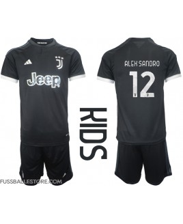 Günstige Juventus Alex Sandro #12 3rd trikot Kinder 2023-24 Kurzarm (+ Kurze Hosen)